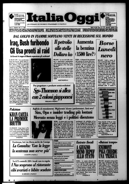 Italia oggi : quotidiano di economia finanza e politica